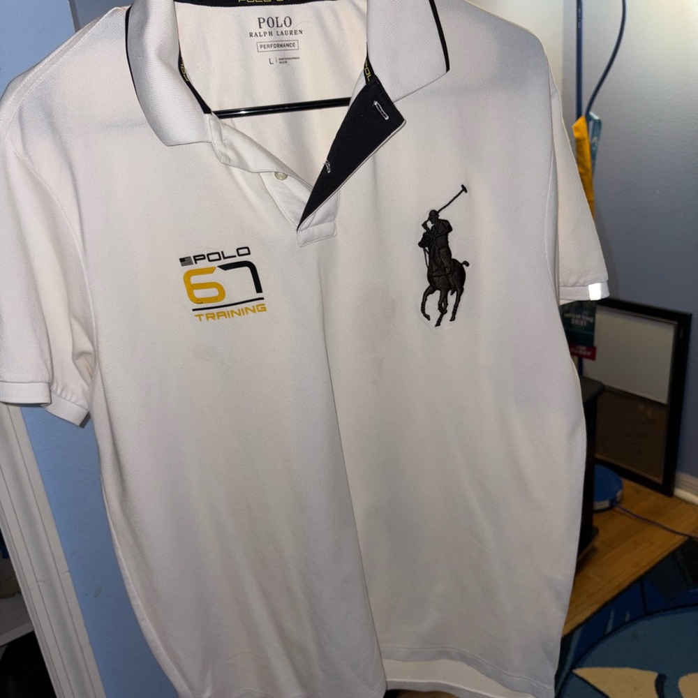 Ralph Lauren White Polo Shirt Classic Cotton Pique